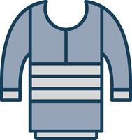 Sweater Line Filled Grey Icon vector