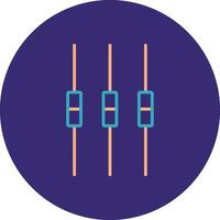 Box Plot Line Two Color Circle Icon vector