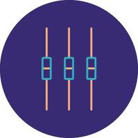 Box Plot Line Two Color Circle Icon vector