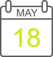May Line Two Color Icon vector
