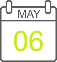 May Line Two Color Icon vector