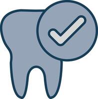 Tooth Line Filled Grey Icon vector