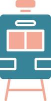 Train Glyph Two Color Icon vector