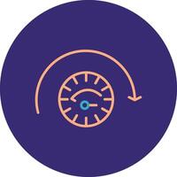 Performnce Line Two Color Circle Icon vector