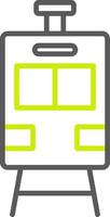 Train Line Two Color Icon vector
