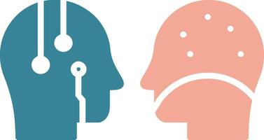 Turing Test Glyph Two Color Icon vector