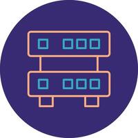 Data Quality Line Two Color Circle Icon vector
