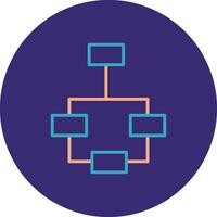Infographic Elements Line Two Color Circle Icon vector