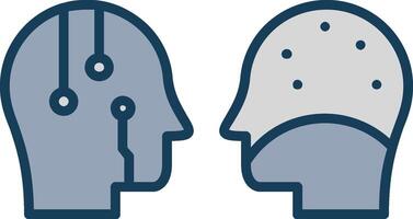 Turing Test Line Filled Grey Icon vector