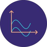 ola gráfico línea dos color circulo icono vector