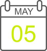 May Line Two Color Icon vector