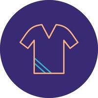 Shirt Line Two Color Circle Icon vector