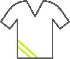 línea de camisa icono de dos colores vector