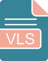 VLS File Format Glyph Two Color Icon vector