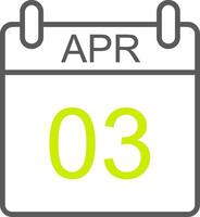 April Line Two Color Icon vector