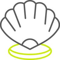 Shell Line Two Color Icon vector