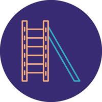 Ladder Line Two Color Circle Icon vector