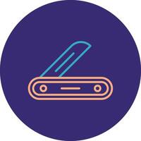 Multitool Line Two Color Circle Icon vector