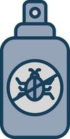 Insect Repellent Line Filled Grey Icon vector