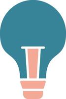 Light Bulb Glyph Two Color Icon vector