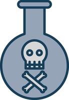 Poison Line Filled Grey Icon vector