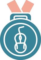 Medal Glyph Two Color Icon vector