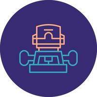 Router Line Two Color Circle Icon vector