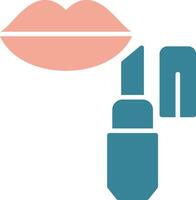 Lip Balm Glyph Two Color Icon vector