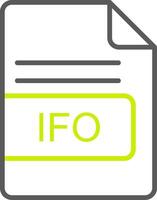 IFO File Format Line Two Color Icon vector