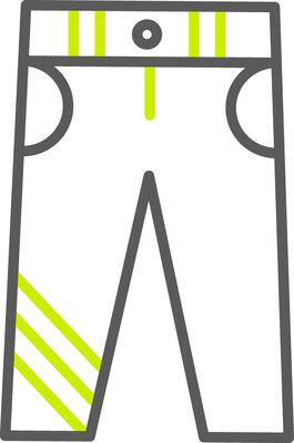 Jean Line Two Color Icon