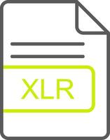 XLR File Format Line Two Color Icon vector