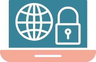 Internet Security Glyph Two Color Icon vector
