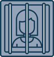 Prisoner Line Filled Grey Icon vector