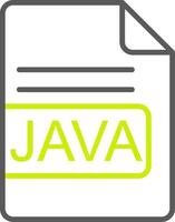 JAVA File Format Line Two Color Icon vector