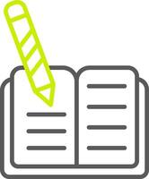 Homework Line Two Color Icon vector