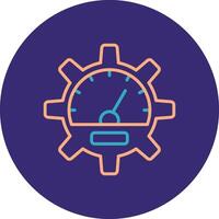 Performance Line Two Color Circle Icon vector