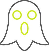 fantasma línea dos color icono vector