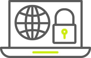 Internet Security Line Two Color Icon vector