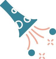 Trumpet Glyph Two Color Icon vector