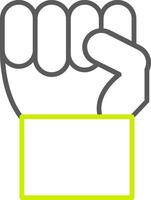 Fist Line Two Color Icon vector