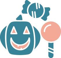 Trick or Treat Glyph Two Color Icon vector