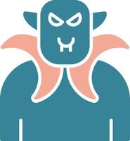 Dracula Glyph Two Color Icon vector