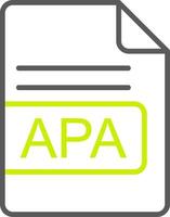 APA File Format Line Two Color Icon vector