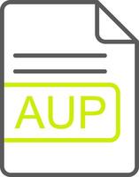 AUP File Format Line Two Color Icon vector