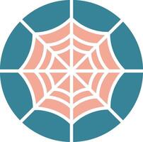 Spider Web Glyph Two Color Icon vector