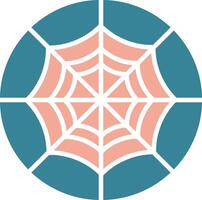 Spider Web Glyph Two Color Icon vector