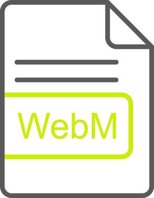 WebM File Format Line Two Color Icon