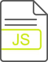 JS File Format Line Two Color Icon vector
