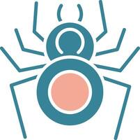 Spider Glyph Two Color Icon vector