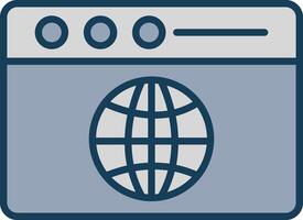 Web Line Filled Grey Icon vector